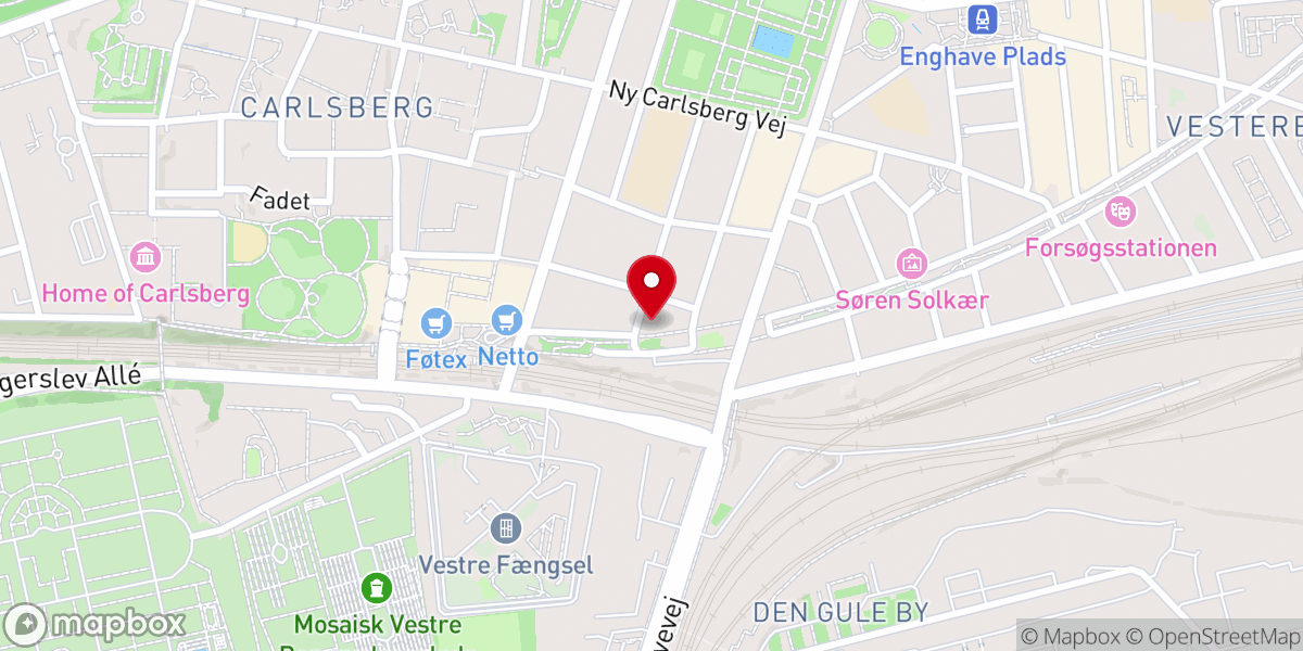 Map showing location of Enghave Kirke