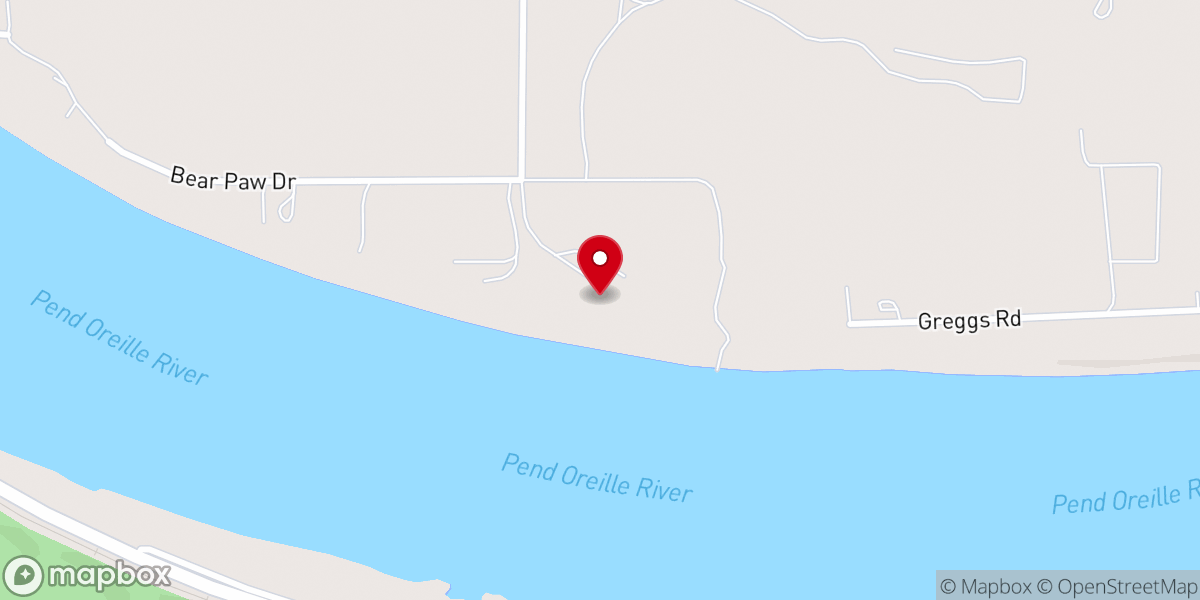 Map showing location of Bear Paw Camp & Retreat Center
