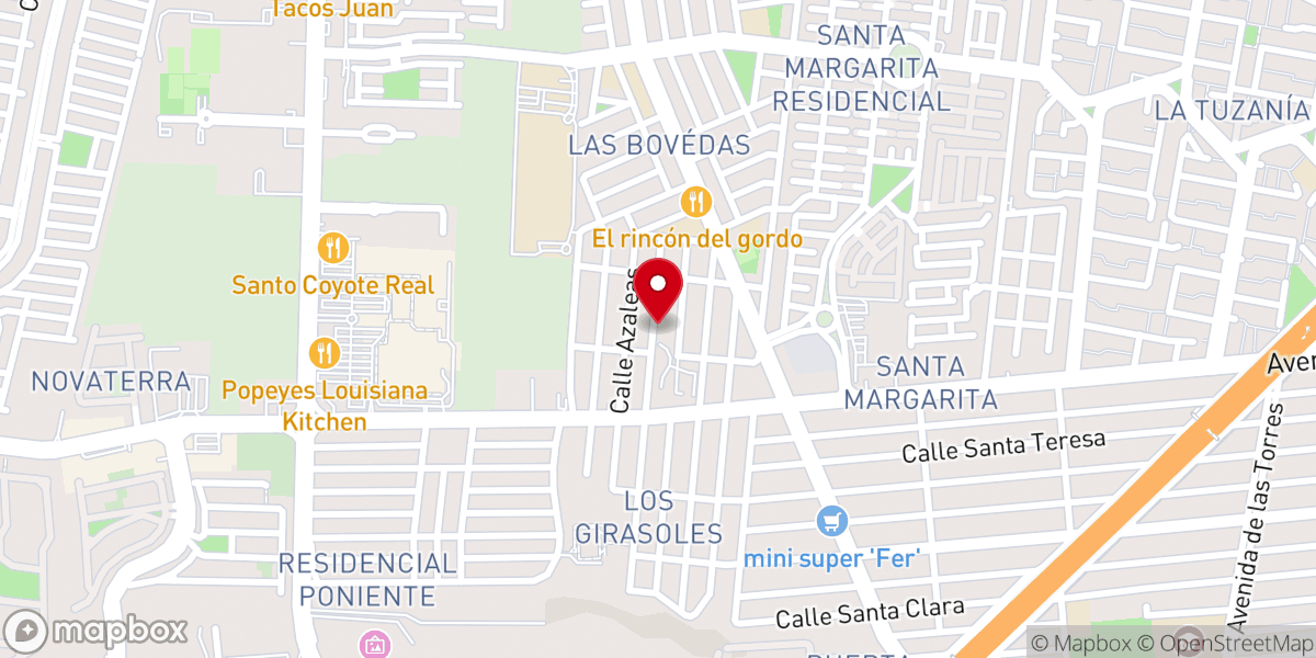 Map showing location of Parroquia Nuestra Señora del Consuelo de los Afligidos