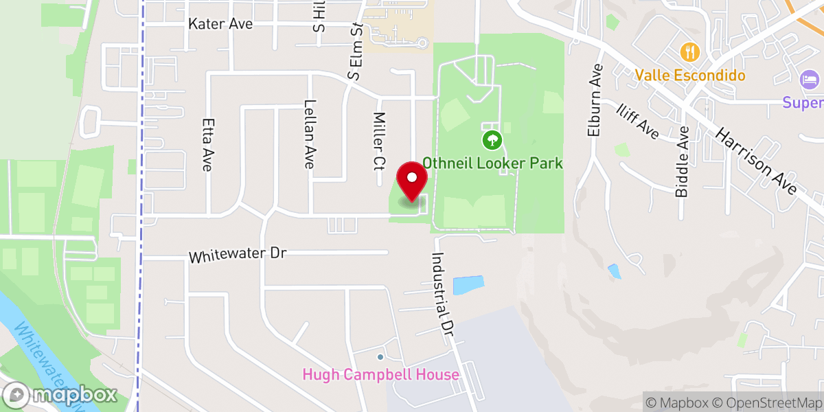 Map showing location of Harrison Church of the Nazarene