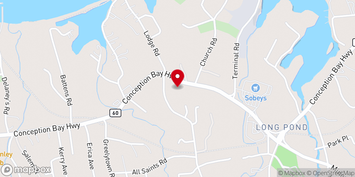 Map showing location of All Saints Church Foxtrap