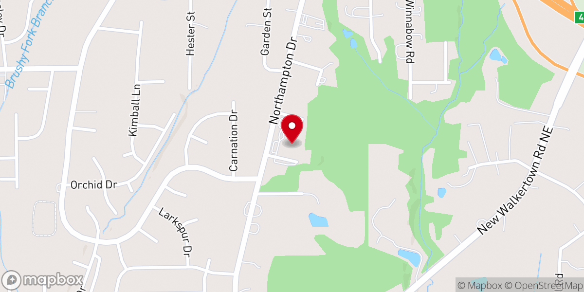 Map showing location of Galilee Missionary Baptist Church