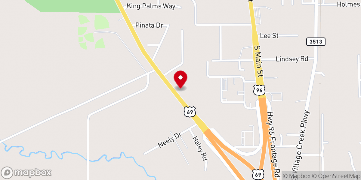 Map showing location of SETX Church