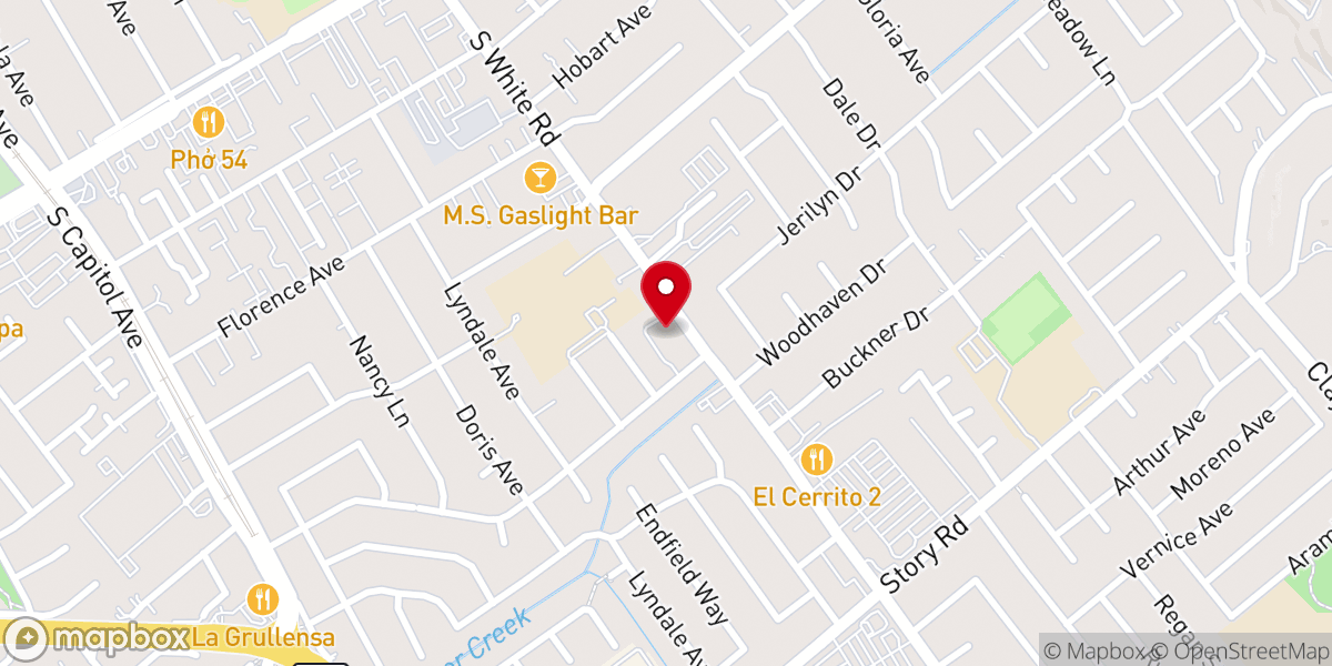 Map showing location of True Vine Baptist Church
