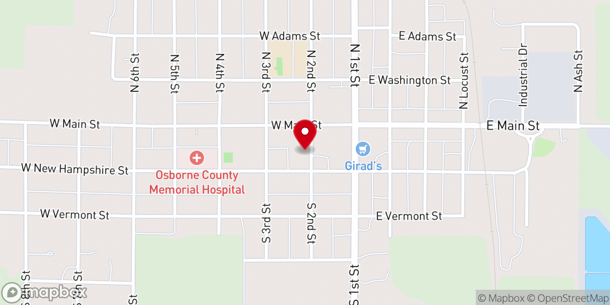 Map showing location of Bible Baptist Church