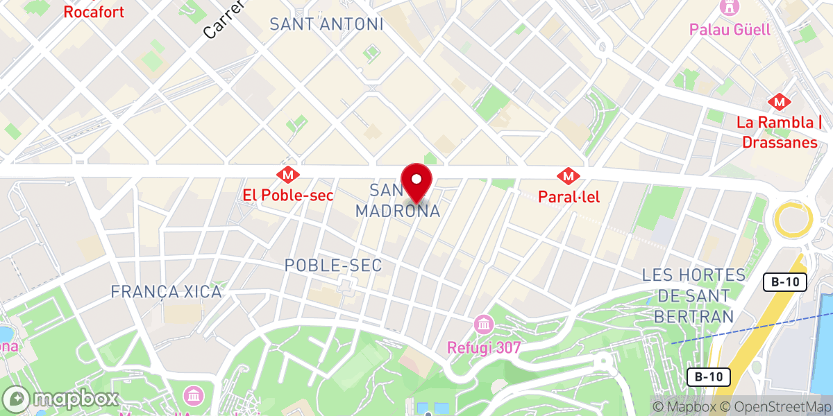 Map showing location of Iglesia de Santa Madrona