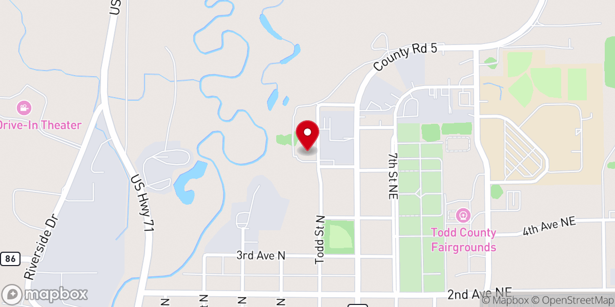 Map showing location of Emmanuel Lutheran Church