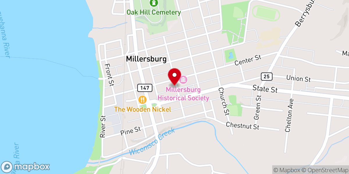 Map showing location of River's Edge Bible Ministries