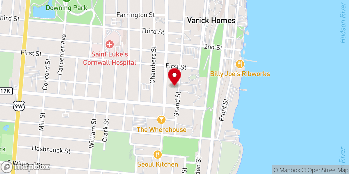 Map showing location of Saint Patrick's Church - Food Distribution Center