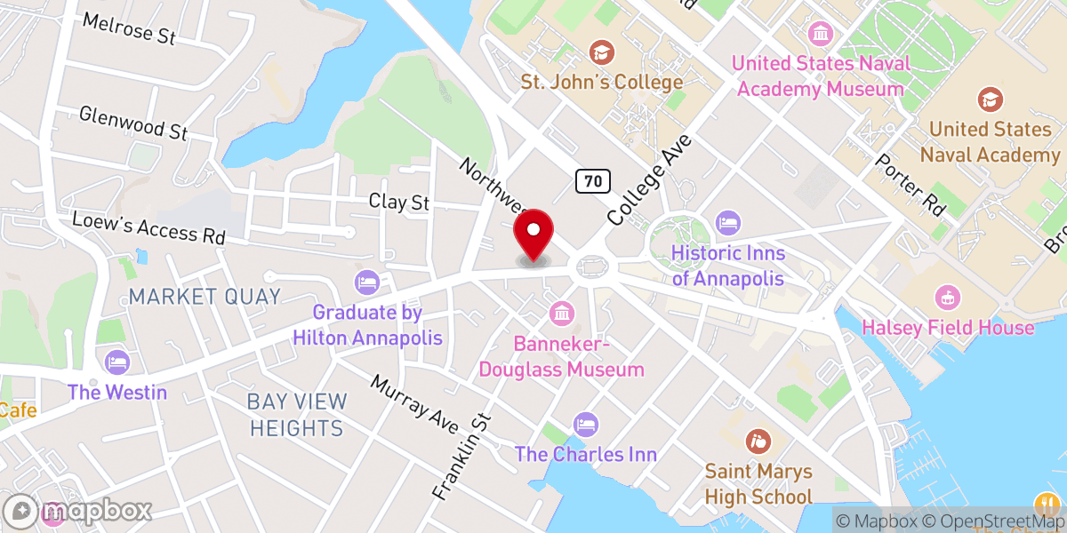 Map showing location of Christian Science Reading Room