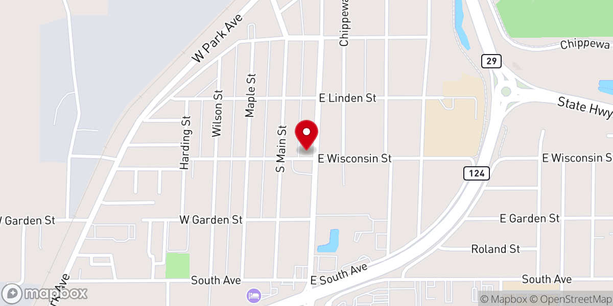 Map showing location of Bridgewater Baptist Church