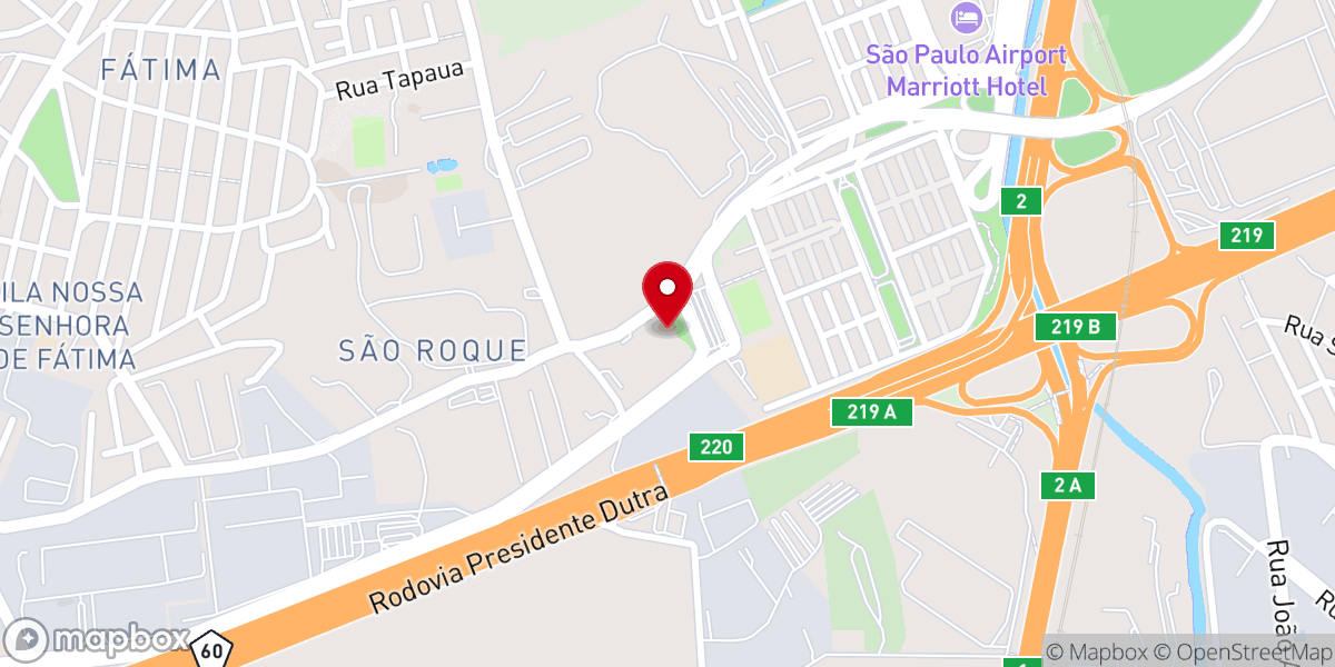 Map showing location of Paróquia São Roque