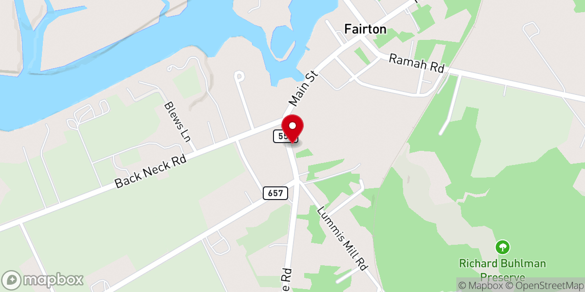 Map showing location of Fairton United Methodist Church