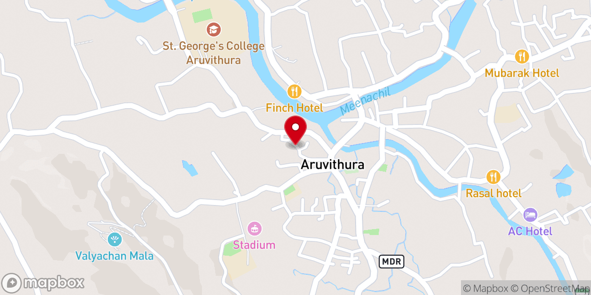 Map showing location of CGI ERATTUPETTA