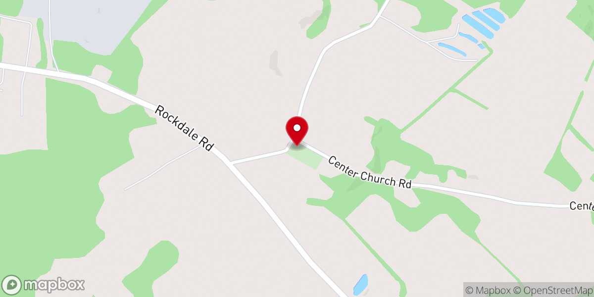 Map showing location of Center Church