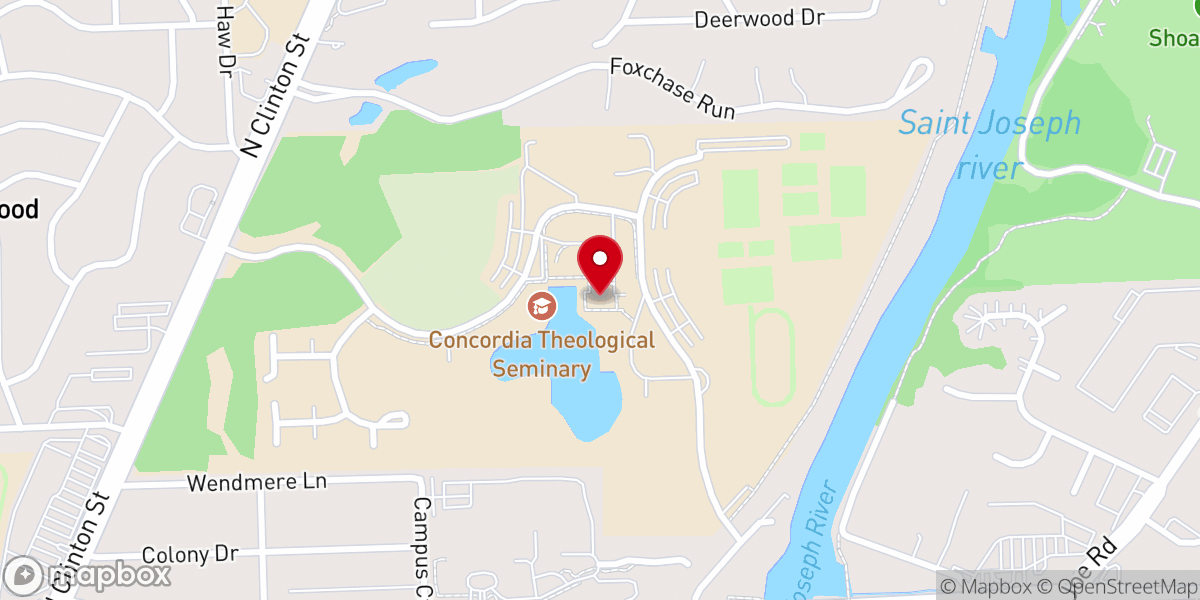 Map showing location of Kramer Chapel