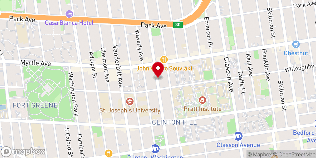 Map showing location of Hychel Hatorah of Williamsburg
