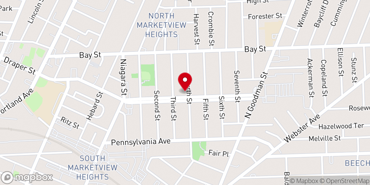 Map showing location of Pentecostal Memorial Baptist Church