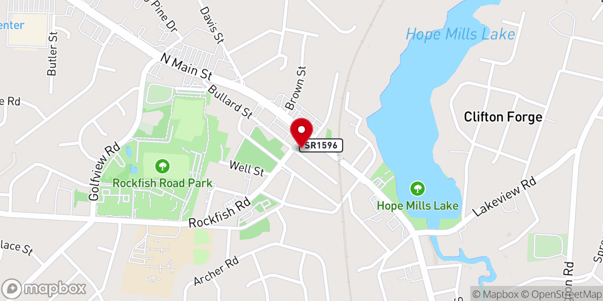 Map showing location of Refuge Pentecostal Church