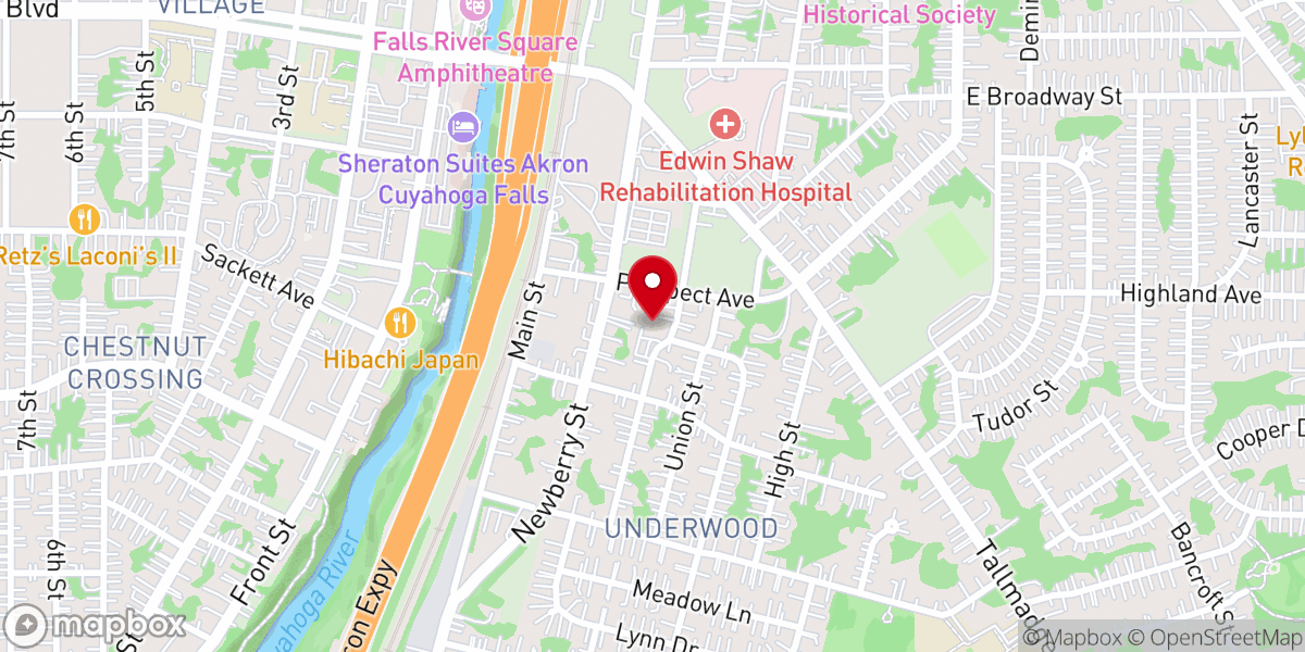 Map showing location of Trinity Church of God