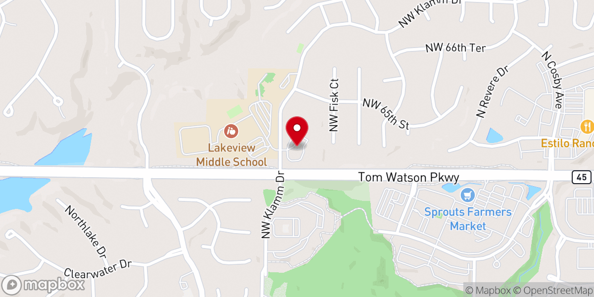 Map showing location of Northwest Bible Church - Kansas City, Missouri