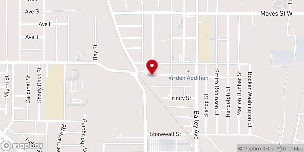 Map showing location of Easter Temple Church of God in Christ