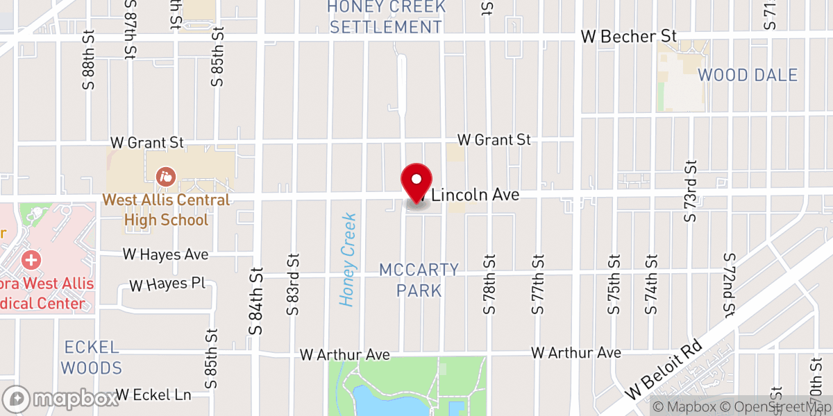 Map showing location of St Peter's Episcopal Church