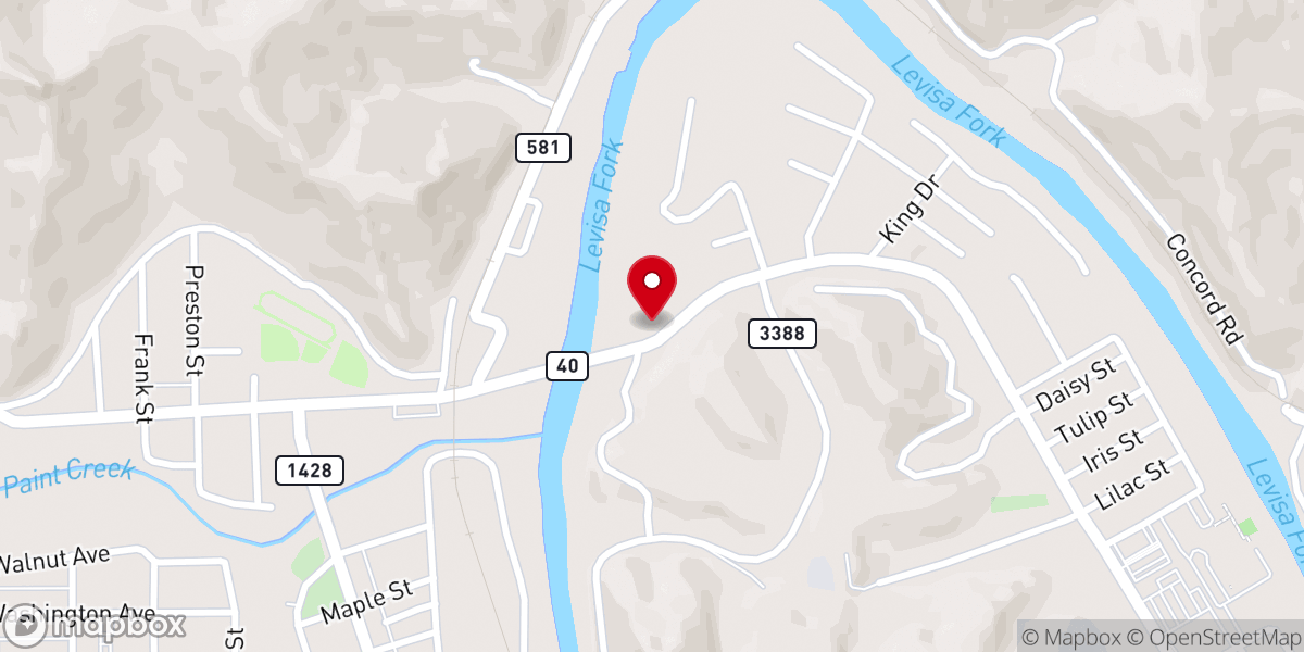 Map showing location of Highland Community Food Basket