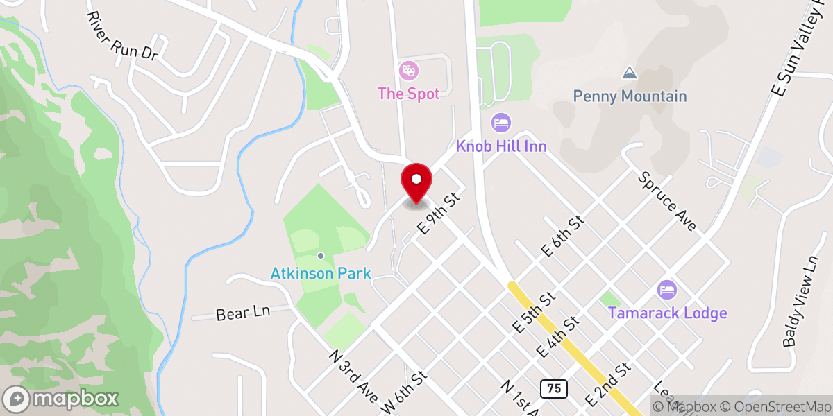 Map showing location of City of Ketchum Streets Division