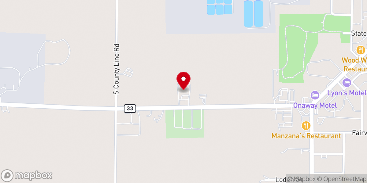 Map showing location of Onaway Seventh-day Adventist Church