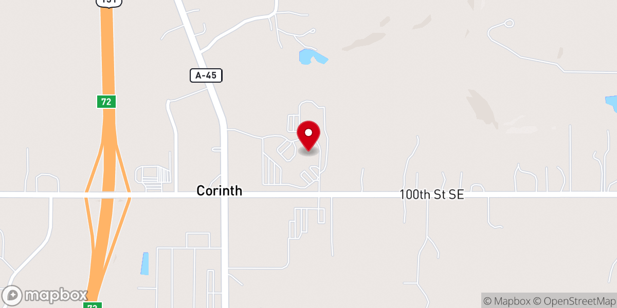 Map showing location of Corinth Training Center