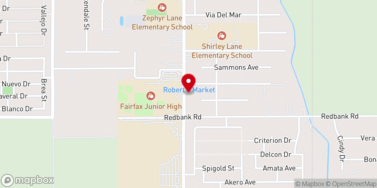 Map showing location of Fairfax Baptist Church