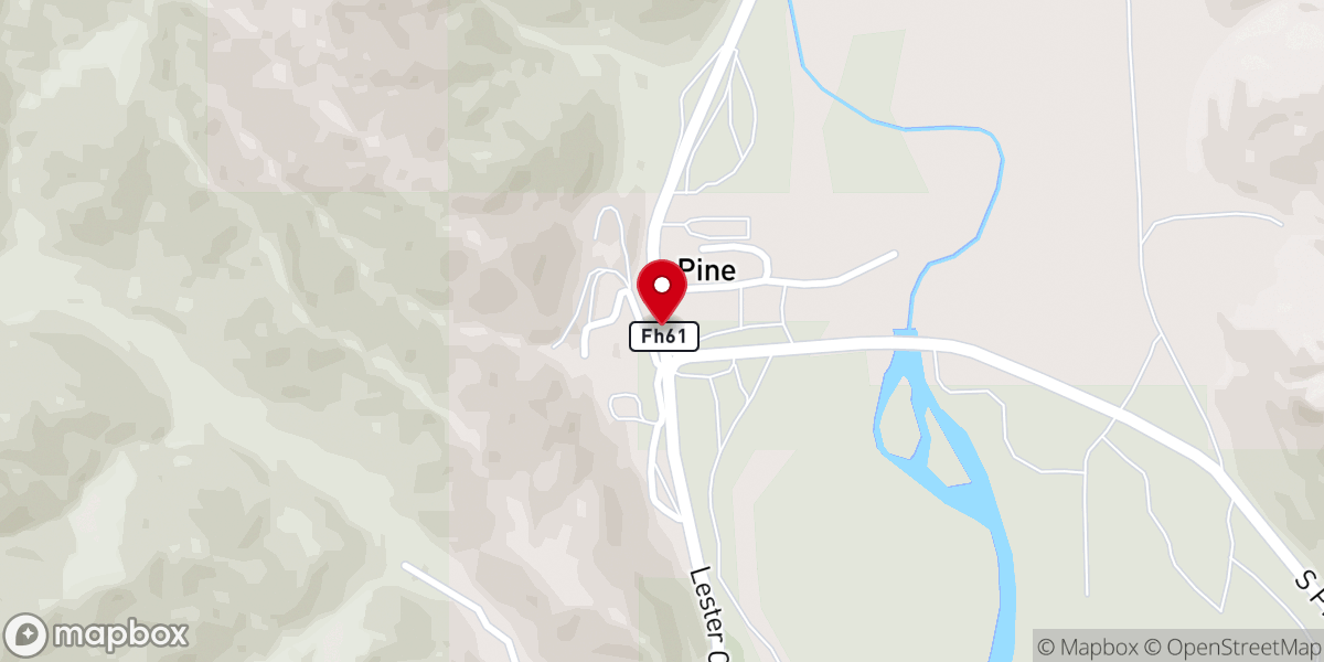 Map showing location of Mountain View Community Church