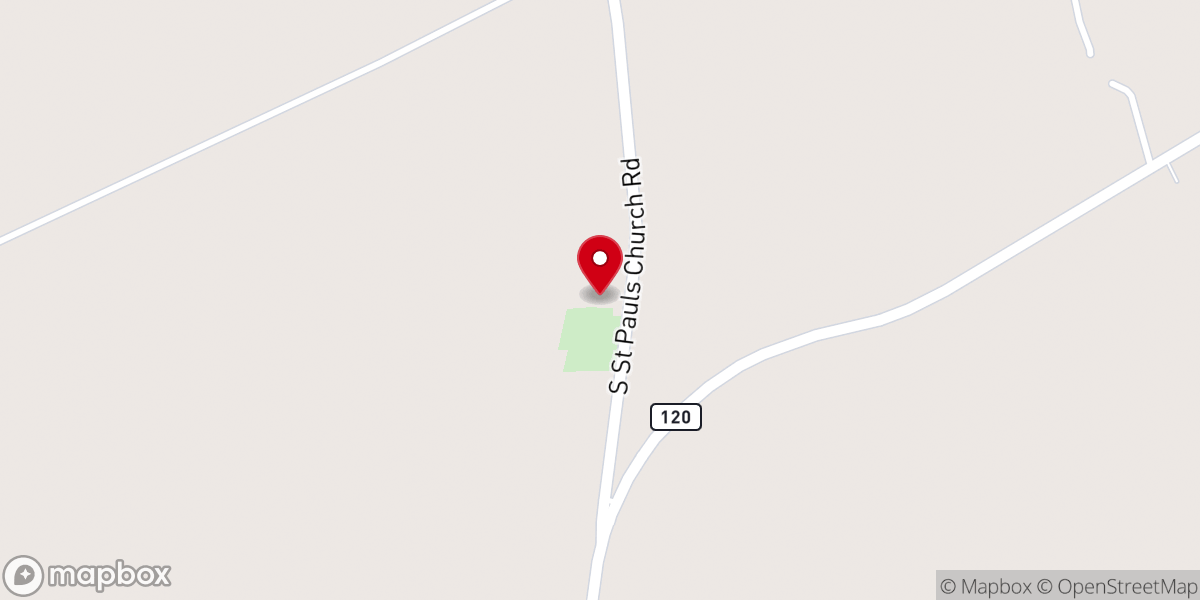Map showing location of Beulah UNION METHODIST EPISCOPAL Church
