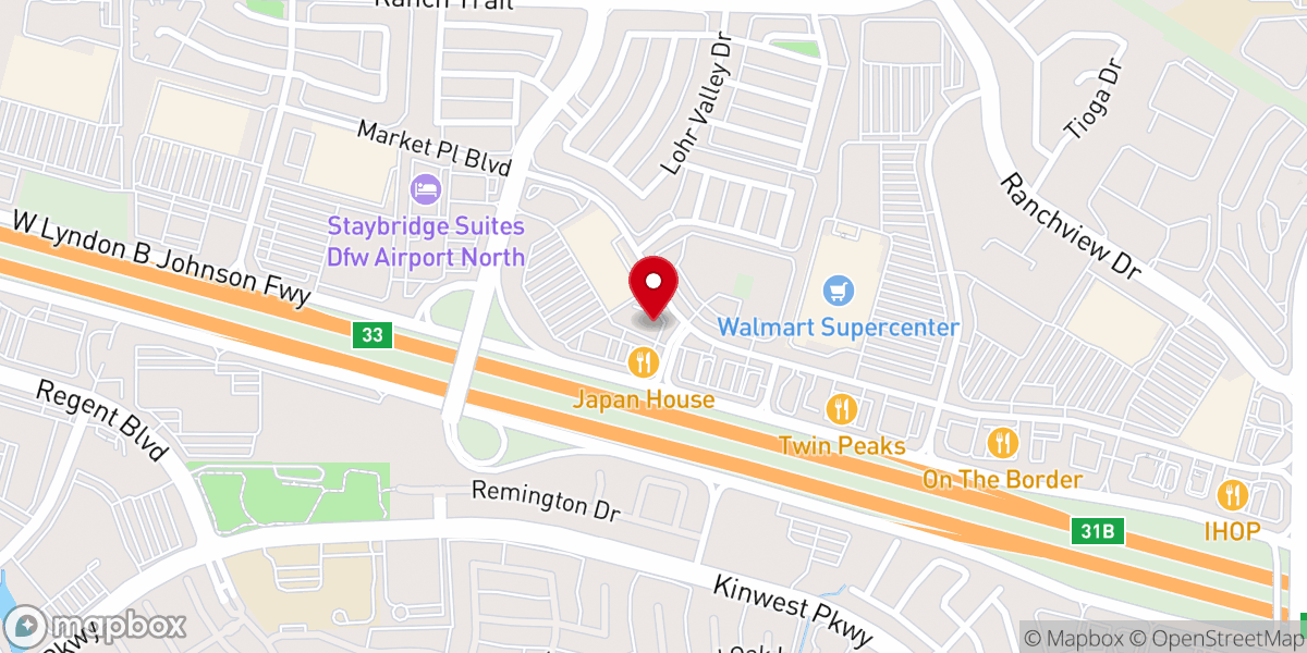 Map showing location of Grace Generation Telugu Church, Irving Campus