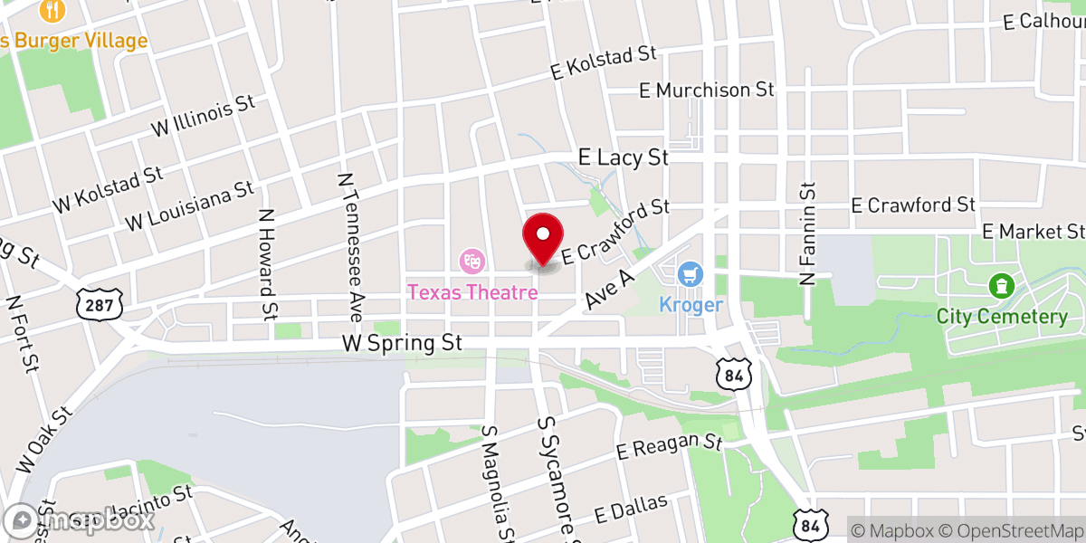 Map showing location of St. Philip's Episcopal Church