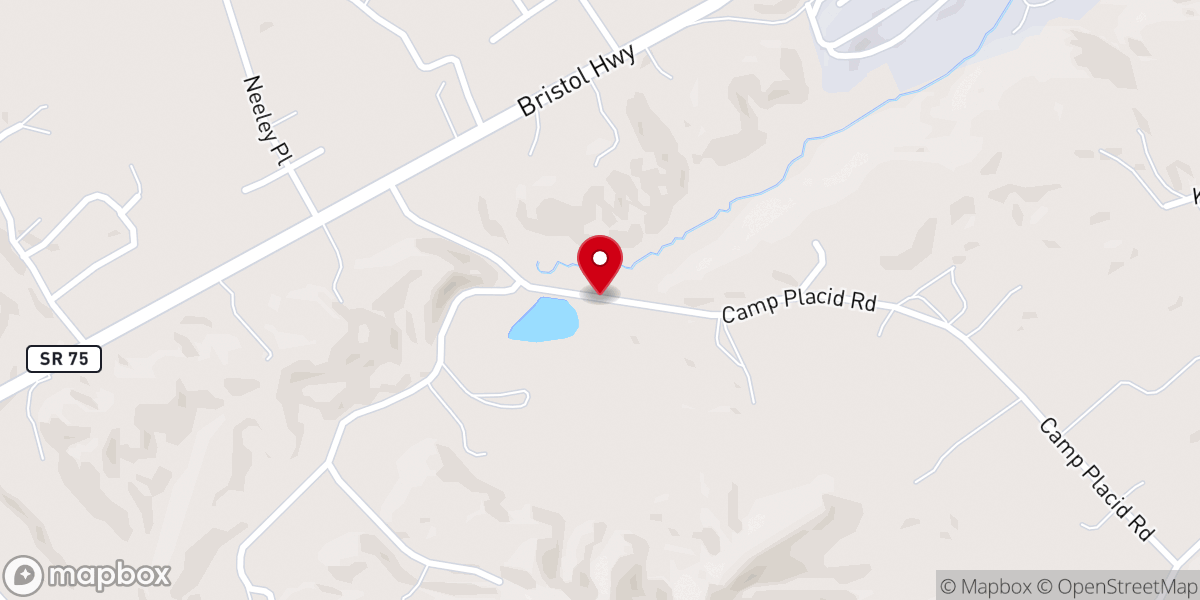 Map showing location of Camp Placid