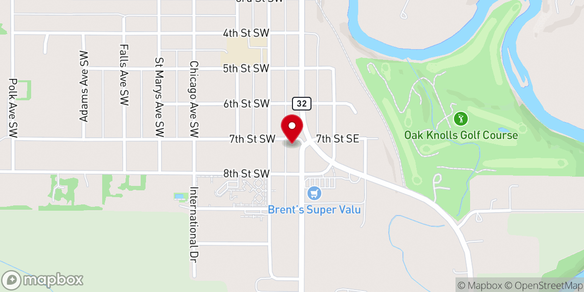 Map showing location of St John Lutheran Church