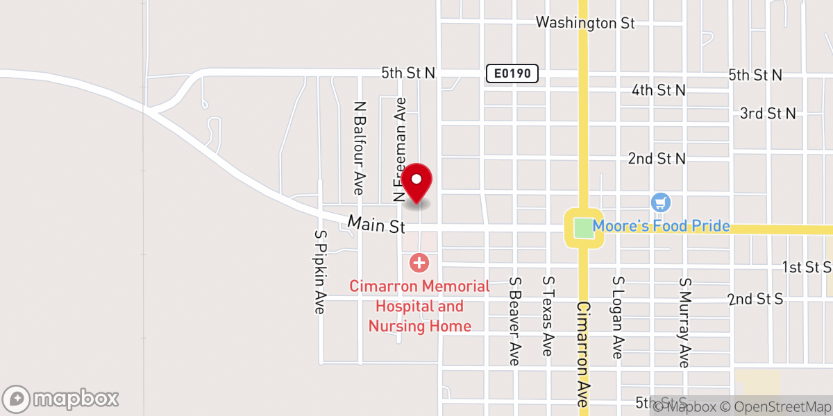 Map showing location of Hope Lutheran Church