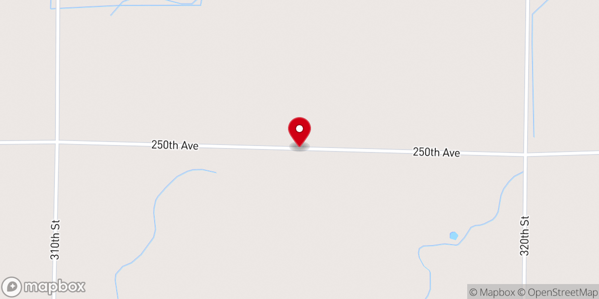 Map showing location of St John Lutheran Church