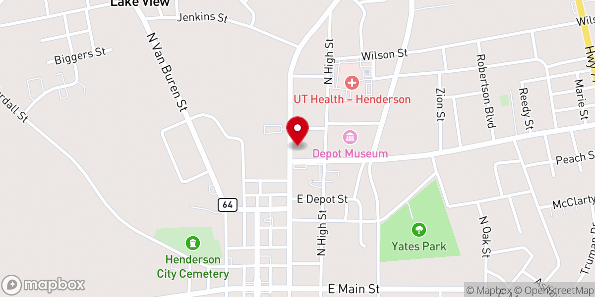 Map showing location of Calvary Baptist Church Parking