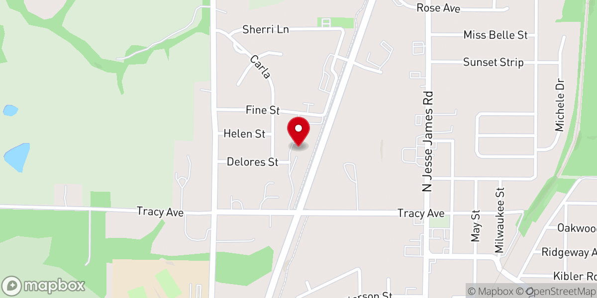 Map showing location of Flack Memorial Church