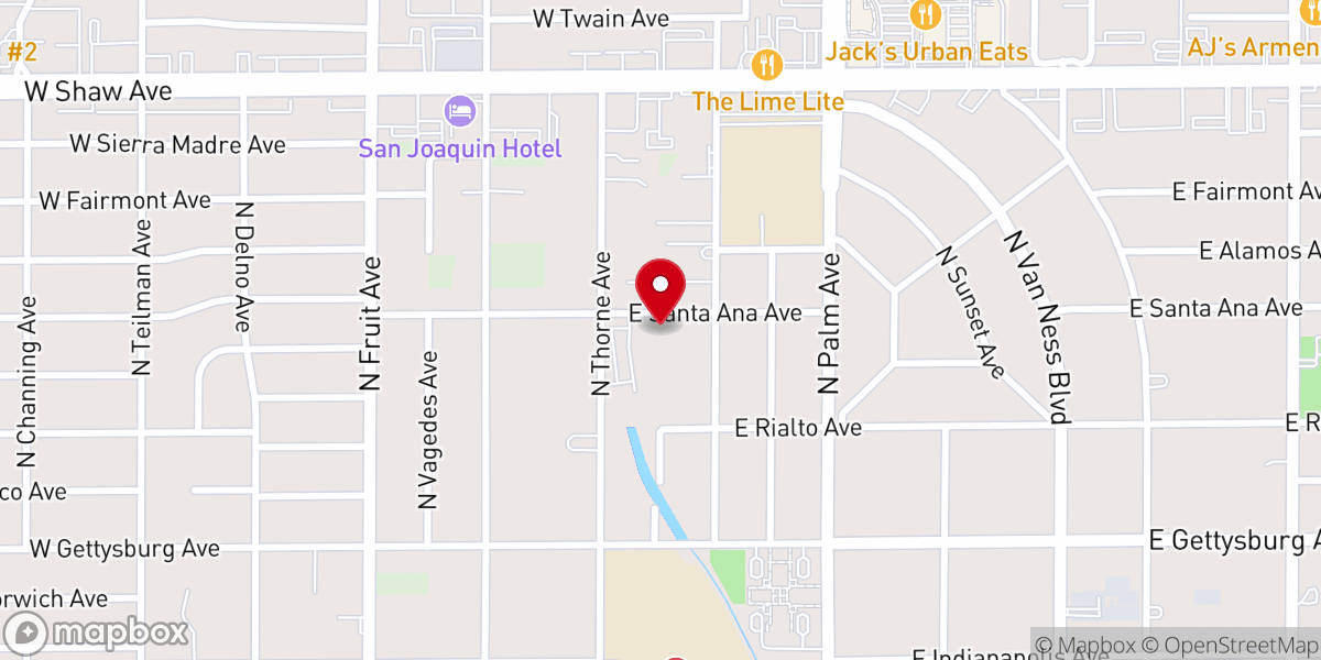 Map showing location of Westminster Presbyterian Church