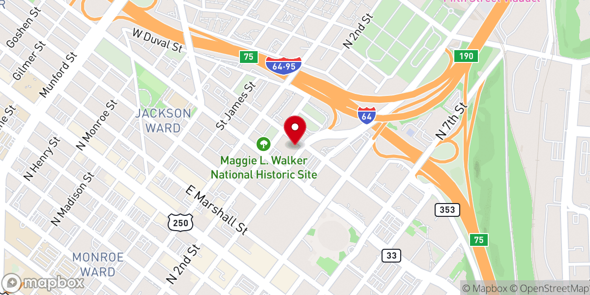 Map showing location of Third Street Bethel AME Church