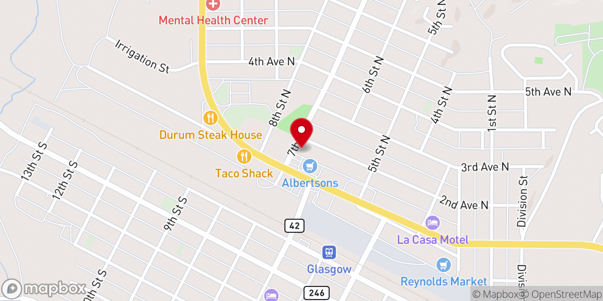Map showing location of First Lutheran Church