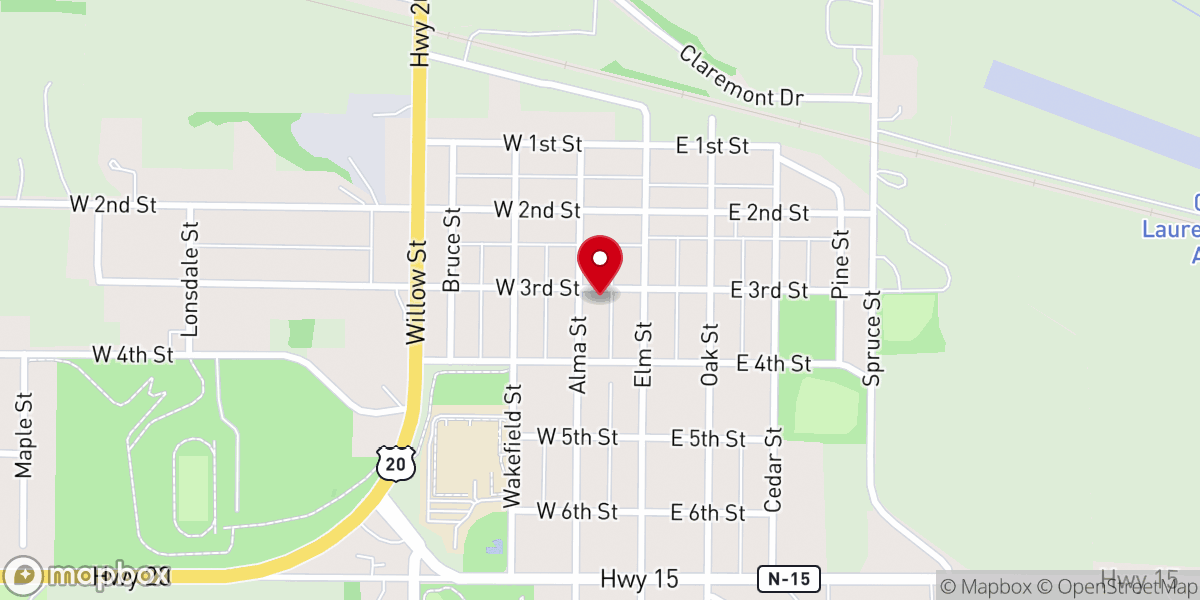 Map showing location of Immanuel Lutheran Church