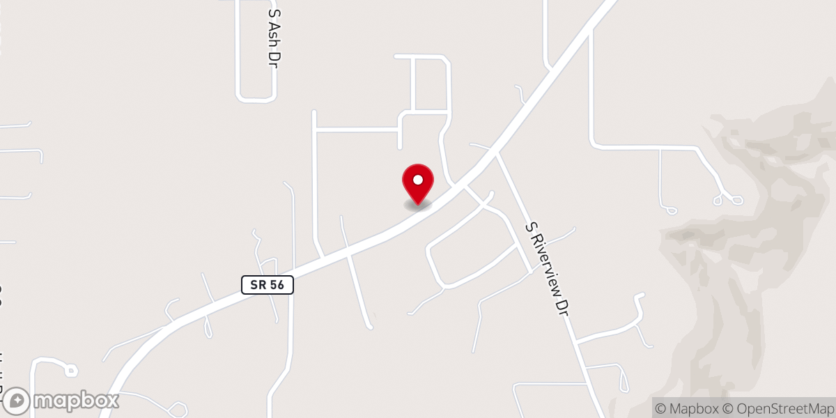 Map showing location of Hanover Bapt Church
