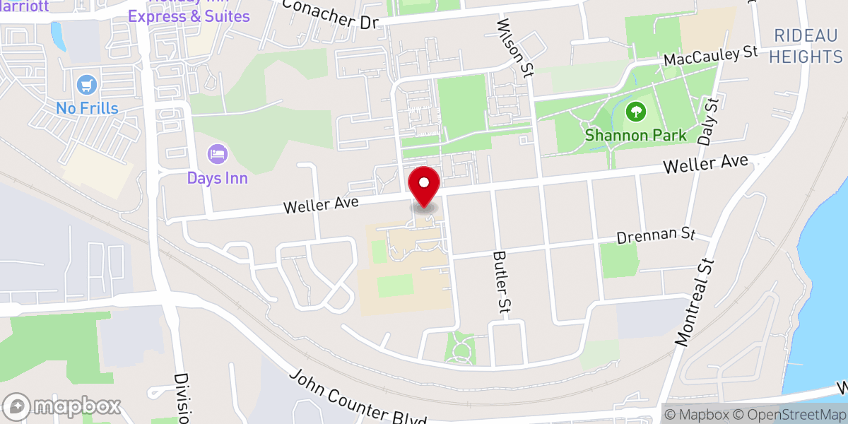Map showing location of Holy Family Catholic Church