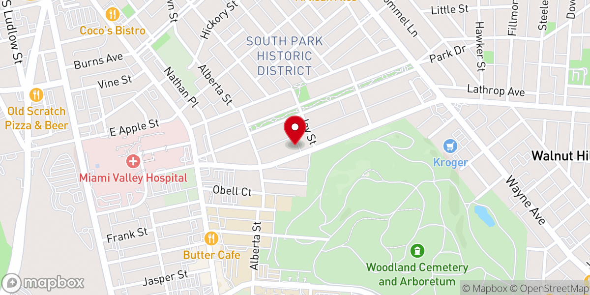 Map showing location of Dayton Friends Meeting