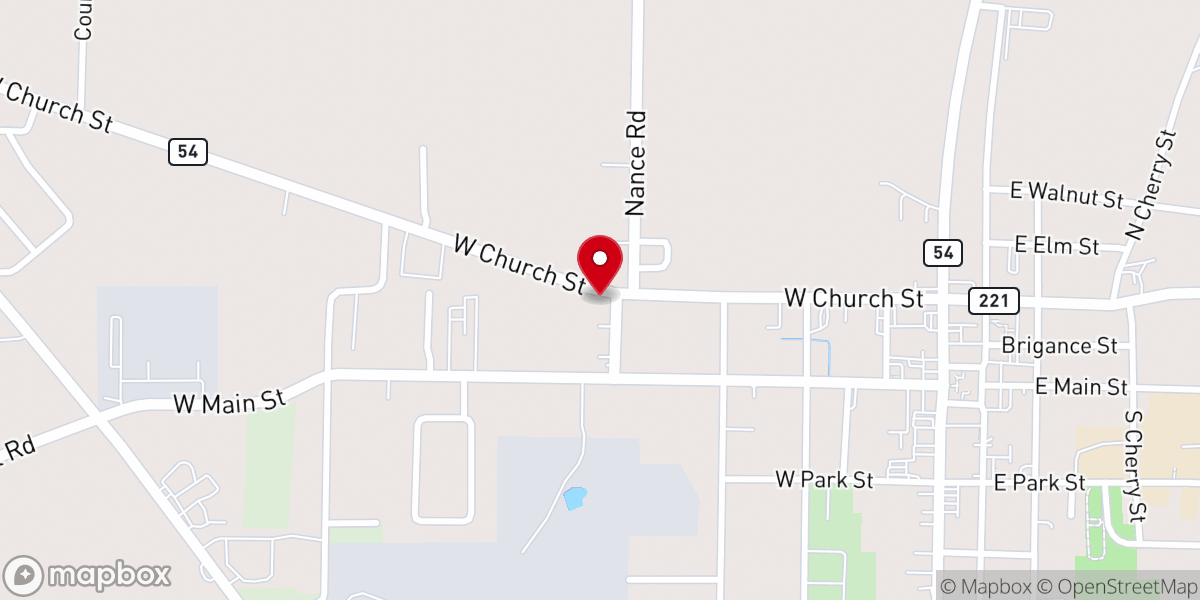 Map showing location of House of Faith Ministries #3